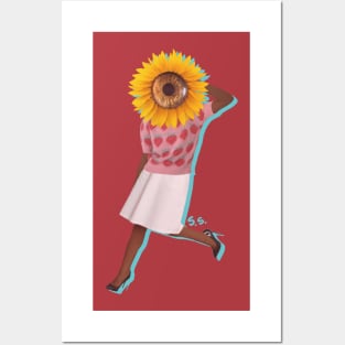 Amber the Sunflower Lady Posters and Art